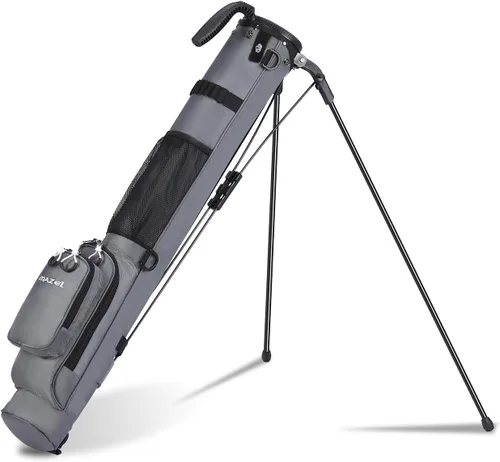 Vista 7 de MAZEL Bolsa de golf ligera para hombres – Bolsa de palos de golf fácil de transportar con correa para el hombro, Bolsa de soporte de golf Pitch n