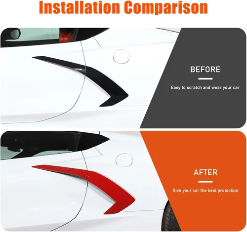 Vista 2 de Cubierta para manija de puerta exterior compatible con Chevrolet Corvette C8 Stingray Z06 2020-2026, accesorios de tira de decoración de puerta