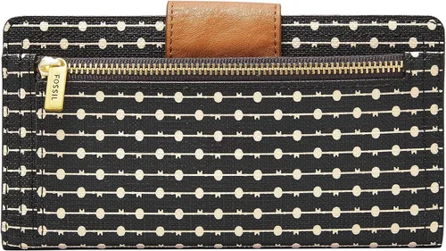 Vista 4 de Fossil - Cartera de piel Logan con lengüeta de bloqueo de interferencia de radiofrecuencia para mujer