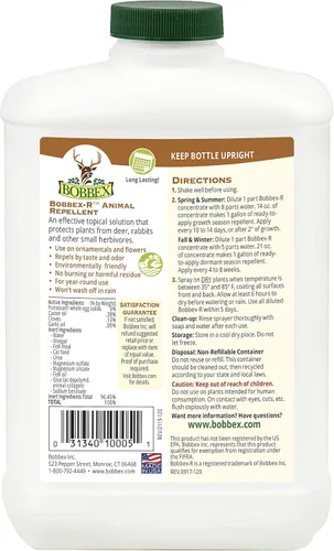 Vista 2 de Bobbex B550120 repelente de animales concentrado, de 32 oz