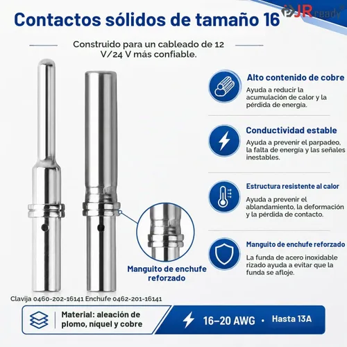 Vista 7 de Kit de conectores Deutsch JRready DW5011 - Conectores DT de 2, 3, 4, 6 pines, tamaño 16# contactos sólidos 16-20 AWG, herramienta de crimpado