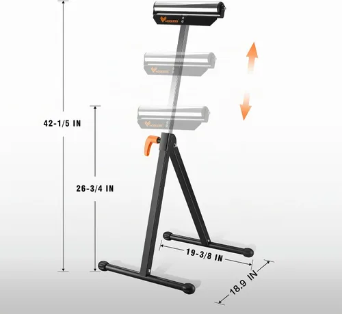 Vista 3 de Soporte de Rodillos Capacidad de Carga de 132 Libras, Paquete Doble WK-RS004T
