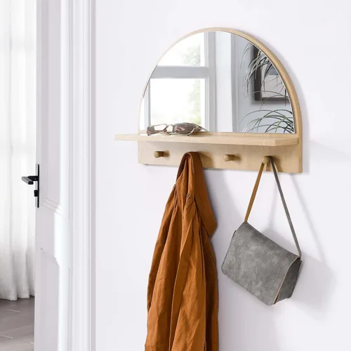 Vista 7 de Modway EEI-6350-OAK Moonbeam - Espejo arqueado, roble