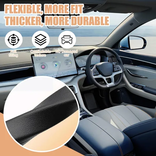Vista 5 de Protector de asiento sin caída, relleno de espacio para asiento de automóvil, rellenos de espacio entre el asiento y la consola evitan que las cosas