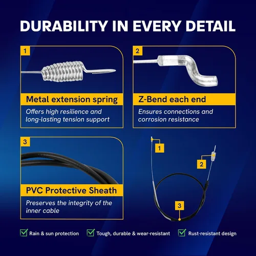 Vista 4 de Canamax 119-2379 - Cable de control de tracción para reciclador Toro de 22 Cortadoras de césped autopropulsadas 20330 20331 20339 20350 20351