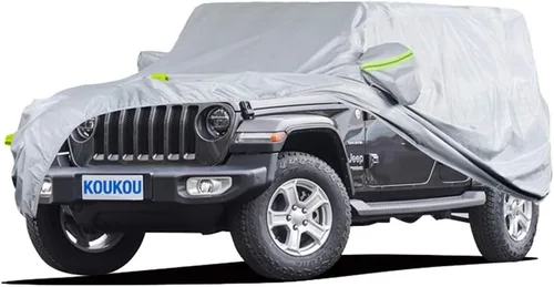 Vista 32 de KouKou Funda impermeable para automóvil para todo tipo de clima, 7 capas para automóviles con cremallera, ajuste universal para sedán, Honda Civic