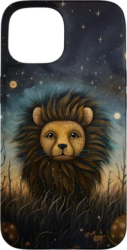 Vista 6 de iPhone 16 Lion at Twilight Lindas estrellas de león en la noche