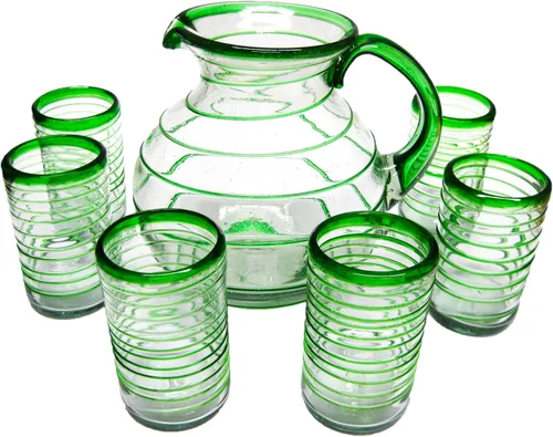 Vista 14 de Vasos de chupito de tequila en espiral ámbar de 2 onzas (juego de 6), vidrio reciclado, sin plomo, sin toxinas (disparo)