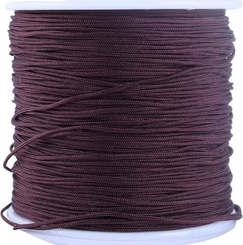 Vista 135 de KONMAY 1 rollo de cuerda de nailon de 150 yardas, trenzado de 0.016 in de nailon Shamballa Macramé/cordón de cuentas, cordón de nudo chino, cuerda