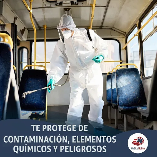 Vista 6 de Medical Nation Hazmat Suits Disposable 25 Pack Hooded, Heavy Duty, Breathable Disposable Coverall, Painter Suit 9 Sizes