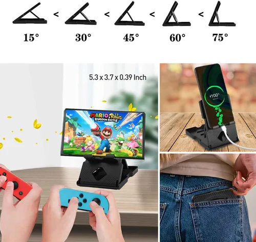 Vista 5 de Accessories Bundle for Nintendo Switch Animal Crossing - YOOWA Accessory kit NS Animal Crossing Set with Carrying Case Protective Cover Screen