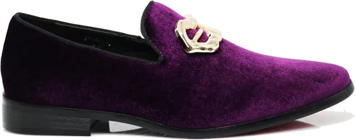 Vista 2 de Enzo Romeo Plum05 - Mocasines de vestir elásticos para hombre, con hebilla, zapatos de moda