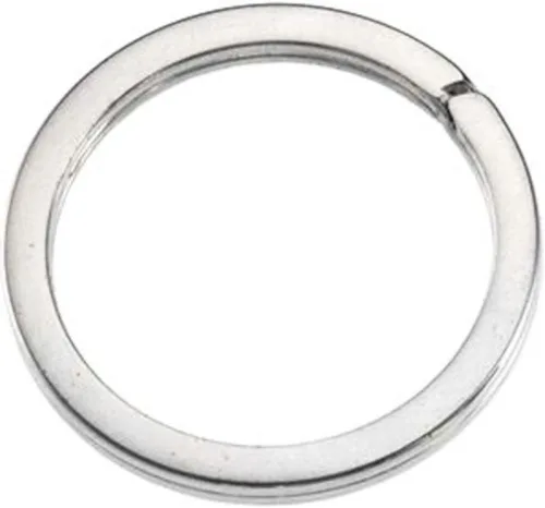 Vista 2 de Bonyak Jewelry Llavero redondo de plata de ley 1.114 in - talla 7, Metal