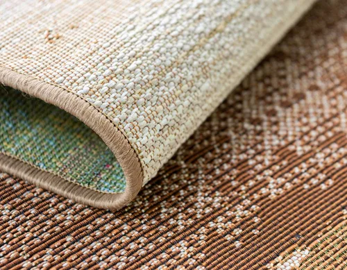 Vista 7 de Unique Loom - Alfombra colección de círculos abstractos, de transición para interiores y exteriores, beige, Polipropileno, Marrón/Gris