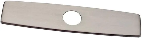 Vista 4 de Cubierta de agujero para fregadero de oro cepillado, placa rectangular de acero inoxidable de 10 pulgadas para grifo mezclador de baño o cocina de 1