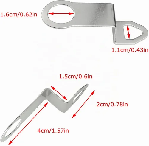 Vista 2 de MEETOOT 6pcs reloj de pared gancho trasero reloj de metal soporte de repuesto