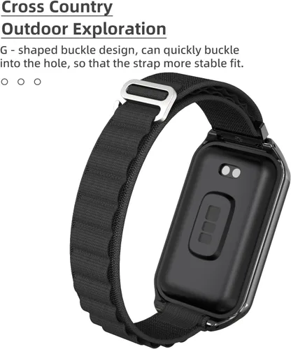 Vista 7 de Strap for Amazfit Band 7 Nylon Replacement Strap Watch Wrist Band Smart Bracelet Accessories for Amazfit 7
