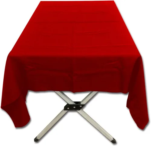 Vista 3 de TC60120B - Mantel de popelina de poliéster, 60 x 120 pulgadas, color negro