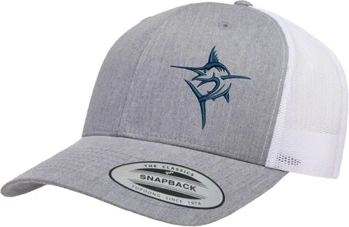 Vista 20 de Embroidered Swordfish Trucker Hat for Men & Women – Adjustable Mesh Back Snapback Baseball Cap for Fishing Negro-swwt