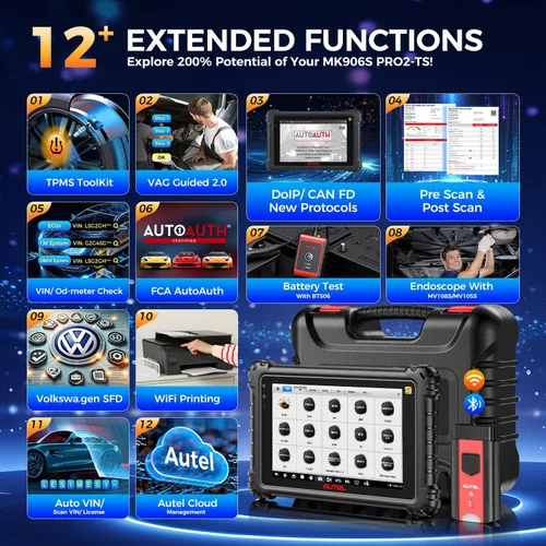 Vista 9 de Autel Scanner MaxiCOM MK906S PRO2-TS TPMS Herramienta de programación, multilingüe 2026 de MS906 PRO2-TS, V2.0 de MS906 PRO TS MK906 PRO-TS MP900TS