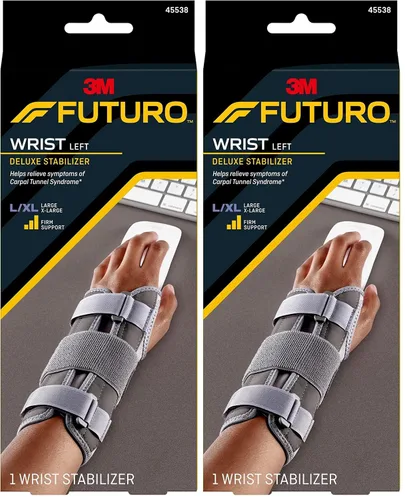 Vista 11 de FUTURO Estabilizador de muñeca Deluxe para mano izquierda, S/M (paquete de 2)