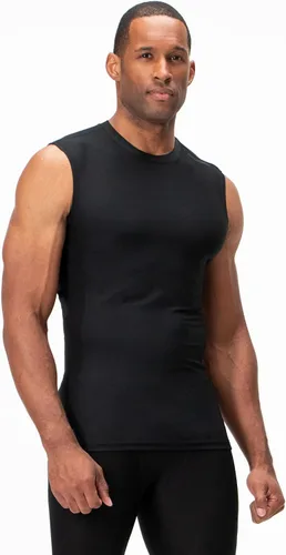 Vista 2 de DEVOPS Paquete de 3 camisas de compresión atléticas sin mangas para hombre
