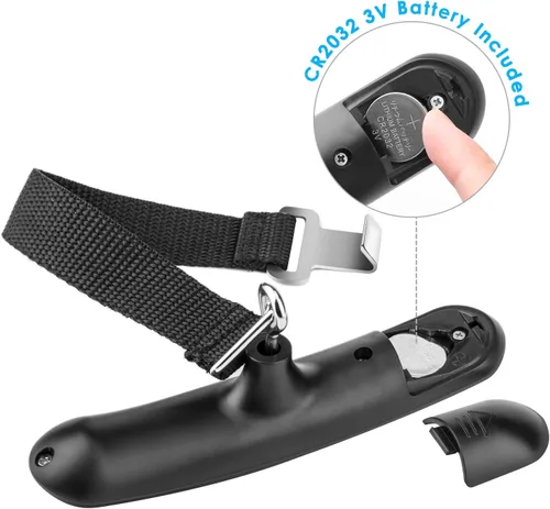 Vista 8 de Balanza digital de equipaje de regalo para maleta de viajero Balanza de peso de mano 110lbs