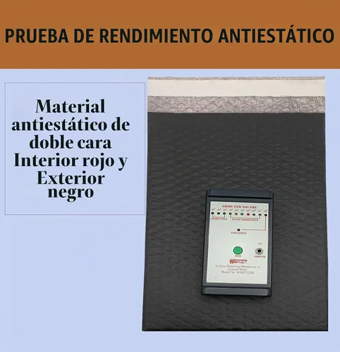 Vista 6 de Bolsas de burbujas antiestáticas, 10 piezas de componentes electrónicos reutilizables antiestáticos de 8 x 12 pulgadas, con adhesivo antiestático