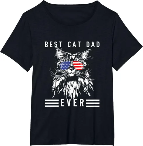 Vista 25 de Funny Maine Coon Cat Best Cat Dad Ever Funny Cat Maine Coon Camiseta, Negro, S