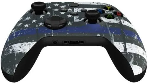 Vista 4 de Custom Modded Rapid Fire Controller for Xbox Compatible with All Shooter Games Blue Line Flag