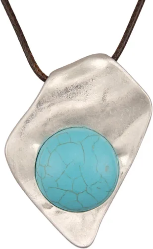 Vista 60 de Jeilwiy Collar de cuero para mujer, collar funky, gargantilla de cuerda con colgante, joyería de estilo bohemio