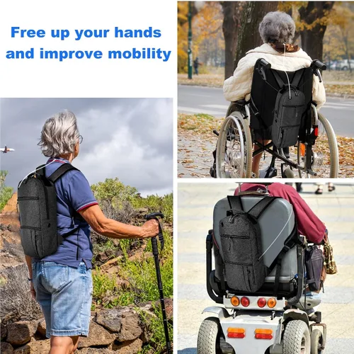 Vista 5 de iGuerburn Portable Oxygen Tank Backpack for Small Size M2, A/M4, ML6, B/M6, M7, C/M9 Cylinders