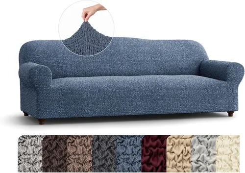 Vista 35 de PAULATO BY GA.I.CO. Funda elástica para sillón – Funda de sofá – Funda de sofá biplaza – Protector lavable de ajuste de forma de 1 pieza para Beige