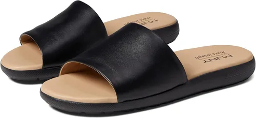 Vista 11 de Marc Joseph New York Sandalias planas de cuero genuino para mujer, puntera abierta, sin espalda, cómodas, ligeras, suela de EVA, a la moda, sin