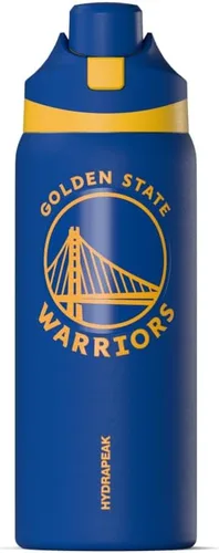Vista 25 de Hydrapeak Botella de agua aislada de 32 onzas con licencia oficial de la NBA Atlanta Hawks Oasis con tapa y asa con botón de presión, botella