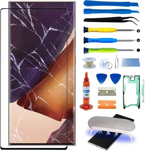 Vista 10 de Pantalla frontal original para Samsung Galaxy Note 10, pantalla de vidrio exterior de 6.3 pulgadas, incluye adhesivo para marco, pegamento