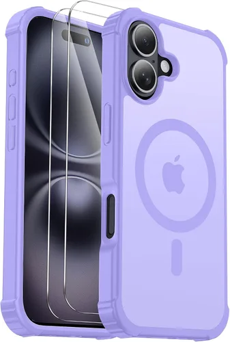 Vista 60 de [Usado] Funda para iPhone Air [compatible con MagSafe] [2 protectores de pantalla] [prueba de caídas de grado militar] Funda magnética resistente