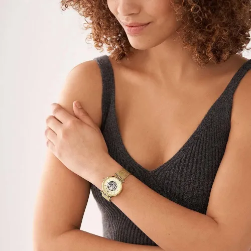 Vista 5 de Fossil Reloj Carlie ME3250 Mujer Acero automático, Oro