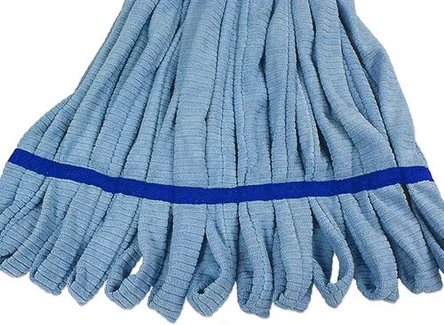 Vista 5 de CleanAide Cabezal de trapeador de tubo de microfibra súper absorbente de 400 GSM con extremos en bucle para limpieza sin rayas, duradero, secado
