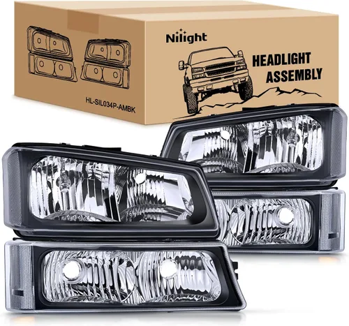 Vista 26 de Faros delanteros Nilight Silverado 2003-2006