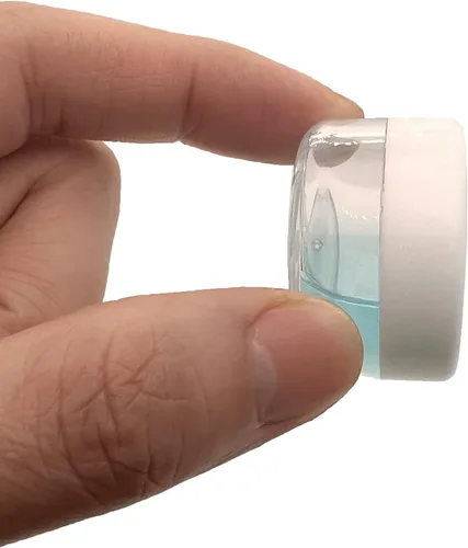 Vista 3 de 30 contenedores de muestra, mini tarros de muestra de 0.35 oz para cosméticos, sombra de ojos, tapa multicolor