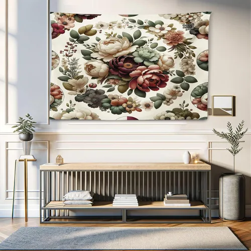Vista 72 de Ambesonne Tapiz bohemio, diseño floral de bruja, luna y mariposa con adornos de mandala, decoración de tela para colgar en la pared para dormitorio