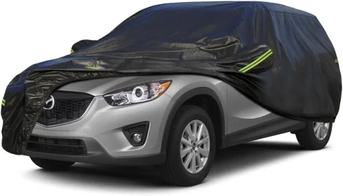 Vista 195 de KouKou Funda impermeable para automóvil SUV adecuada para BMW X1 de 2009 a 2025, 7 capas a prueba de viento para todo tipo de clima, cubierta