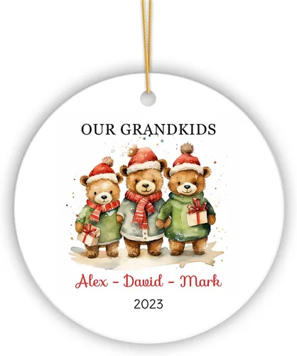 Vista 16 de Adorno personalizado de primera Navidad para nieta 2023, adorno de unicornio, personalizado para bebé, regalos de nieta, recuerdo de bebé