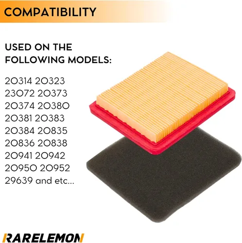 Vista 6 de Nuevo KIT de filtro de aire de reemplazo para motores Toro con marca 119-1909 Reemplazo 119-1909 20314 20323 23072 20373 20374 20380 20381 20383