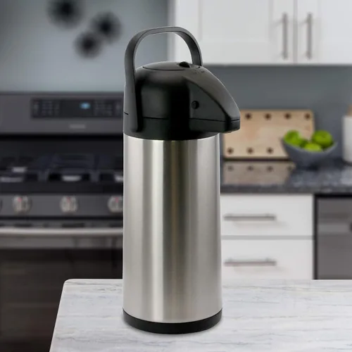 Vista 3 de MegaChef Dispensador de agua caliente Airpot de acero inoxidable de 3 litros para café y té