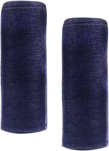 Vista 25 de YYCRAFT Paquete de 2 cintas de malla de polímero metálico de 6 pulgadas (total 20 yardas, verde manzana)