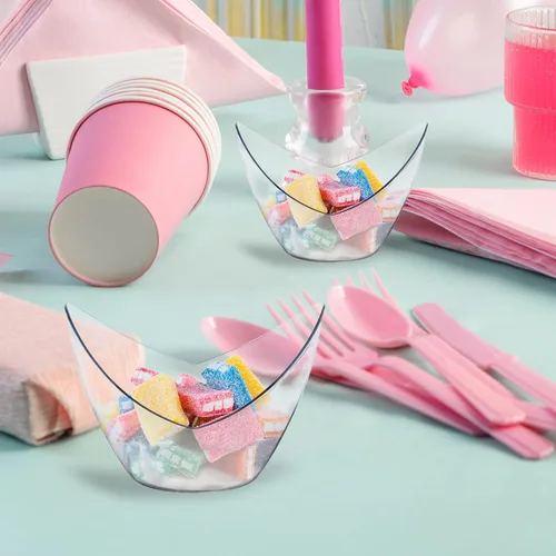 Vista 7 de Smarty Had A Party Mini vasos de postre transparentes de 2 onzas, vasos pequeños desechables de plástico para parfaits, yogur y golosinas de fiesta