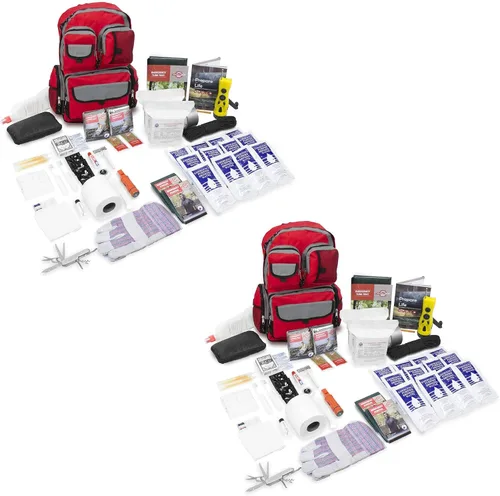 Vista 11 de Urban Survival Bug-Out Bag y suministros de supervivencia en desastres para hasta 6 personas 1-2 Persona Negro