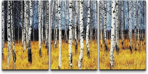 Vista 79 de wall26 Lienzo enmarcado para pared, juego de arte con trazos de pintura roja y naranja vibrante, paisaje, formas abstractas, ilustraciones, arte